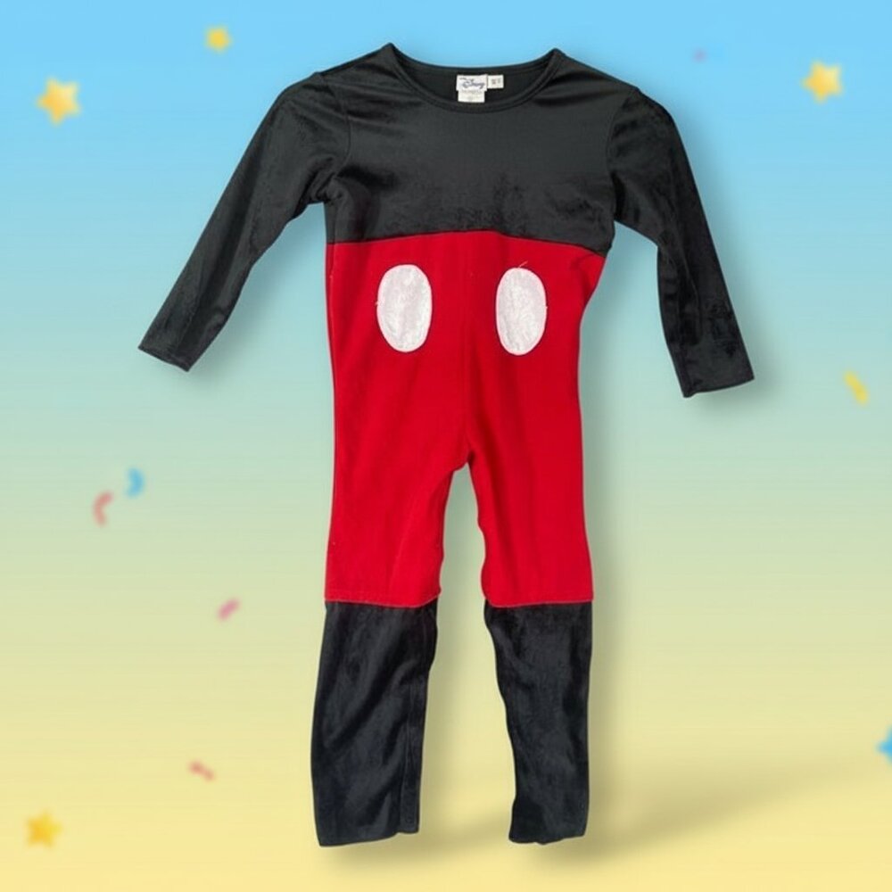 Disney Baby Mickey Mouse Toddler 3T 4T Costume Jumpsuit Red Black